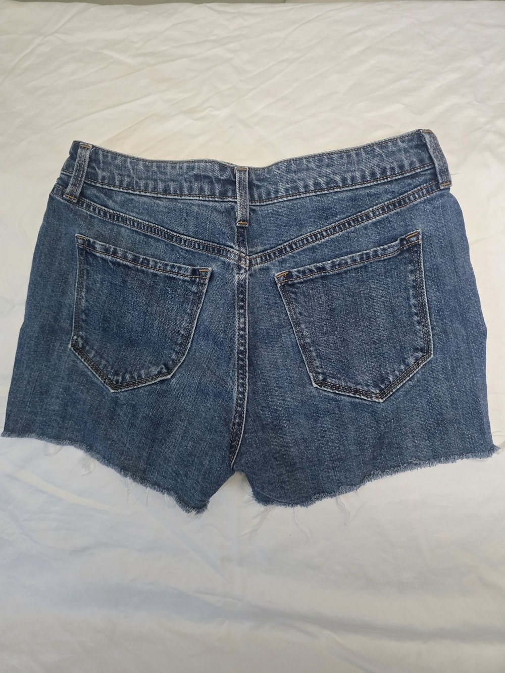 Old Navy High Rise Blue Denim Star & Stripe Cutoff Shorts - Picture 2 of 8